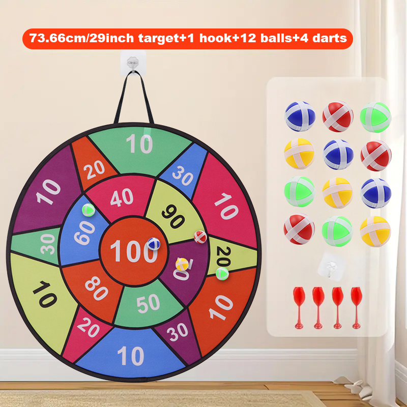 Party Games For 5 Year Olds Indoors - لوحة رمي الكرات اللاصقة - 12