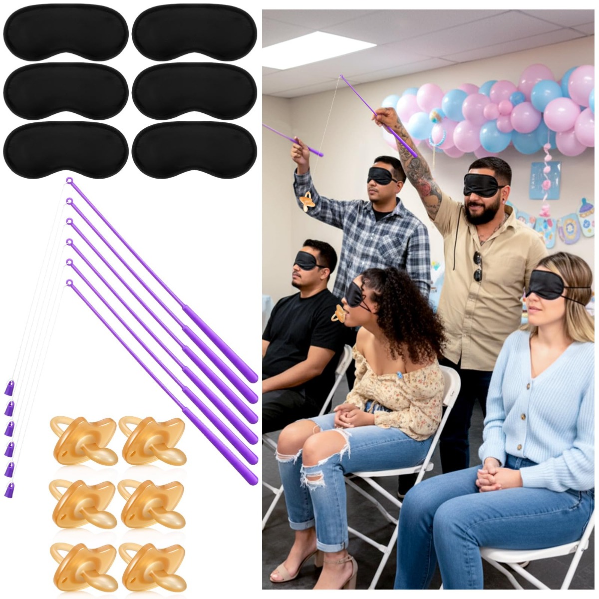 Party Games Bridal Shower - مجموعة ألعاب استقبال المولود 18 قطعة،