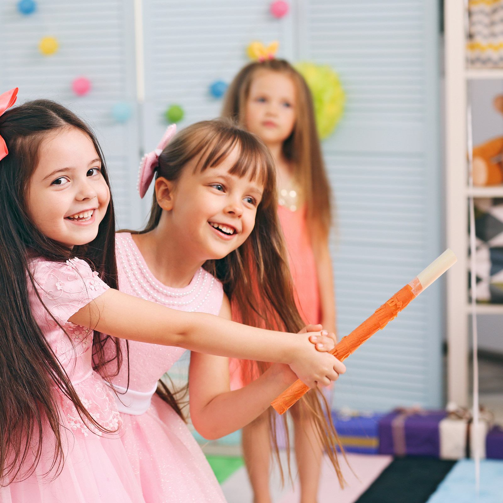 Party Games Kids Birthday - مجموعة واحدة من بينياتا الثعلب الورقية،