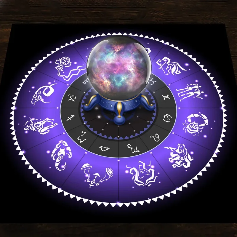 Zodiac Party Games - قماش التاروت البنفسجي، قماش مخملي لعجلة