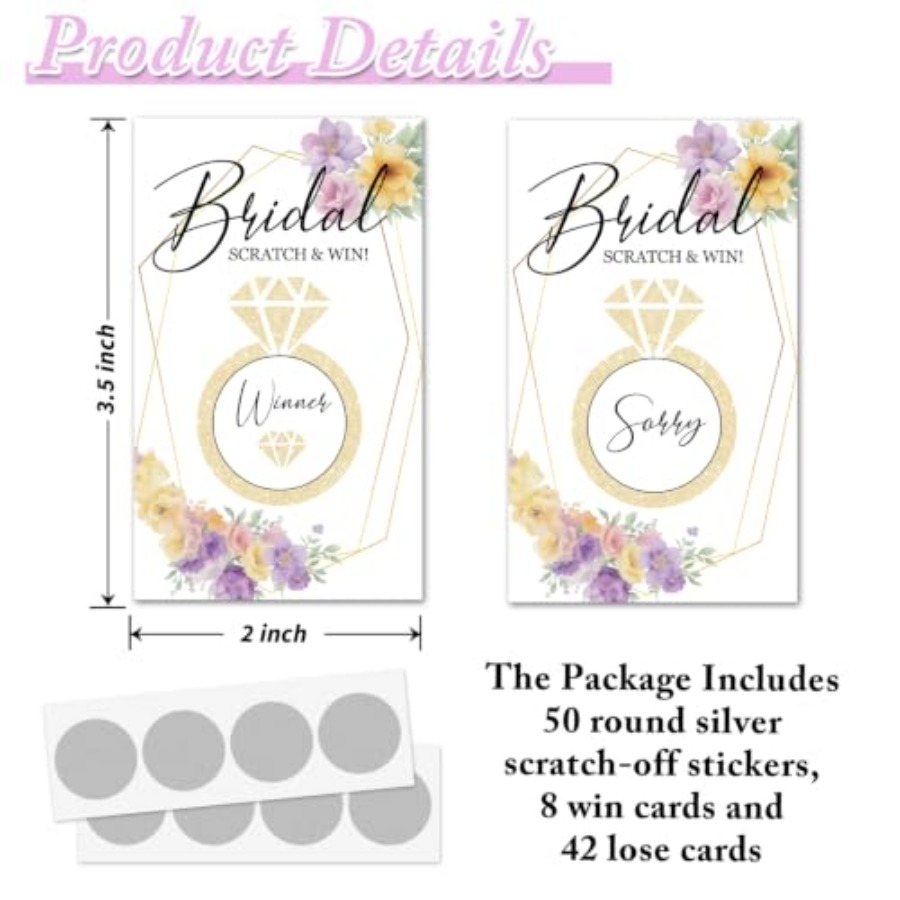 لعبة خدش لحفل الزفاف بتصميم حل - مراجعة Party Games Bridal Shower وسعره