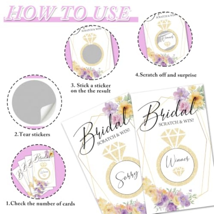 لعبة خدش لحفل الزفاف بتصميم حل - مراجعة Party Games Bridal Shower وسعره