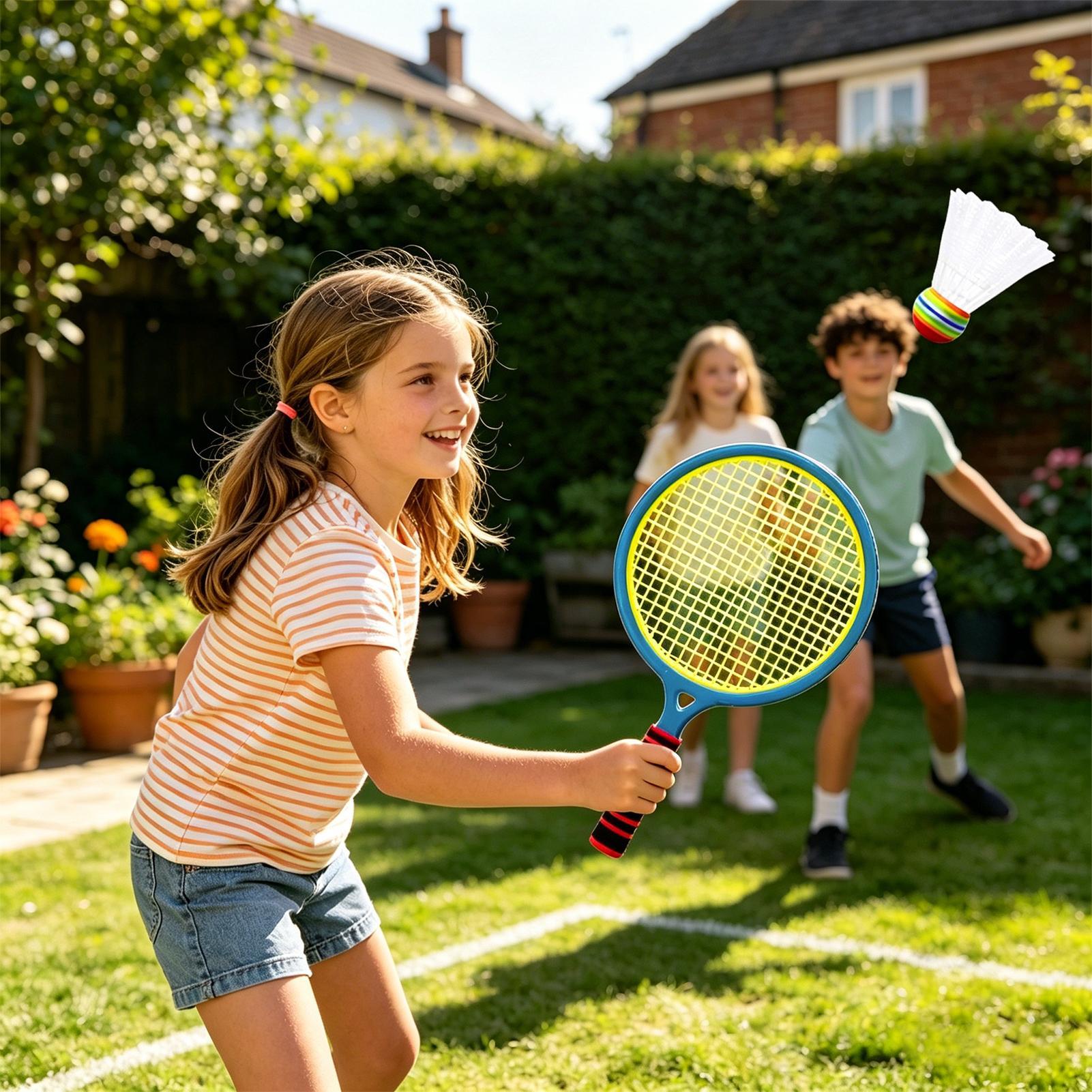 مضارب تنس الريشة للأطفال، مجمو - مراجعة Badminton Set Garden وسعره