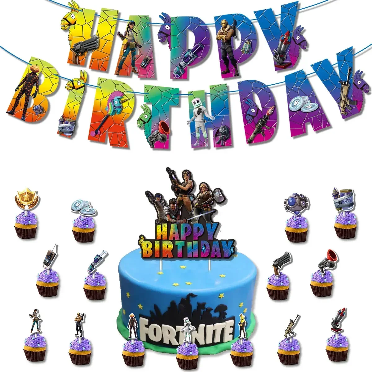 بالونات حفلات بتصميم لعبة فورت - مراجعة Party Games Kids Birthday وسعره