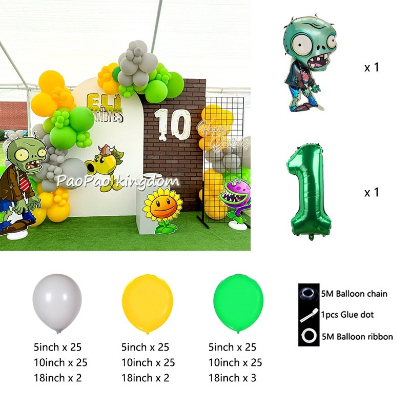النباتات مقابل الزومبي بالونات - مراجعة Party Games Kids Birthday وسعره