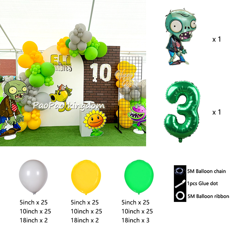 النباتات مقابل الزومبي بالونات - مراجعة Party Games Kids Birthday وسعره