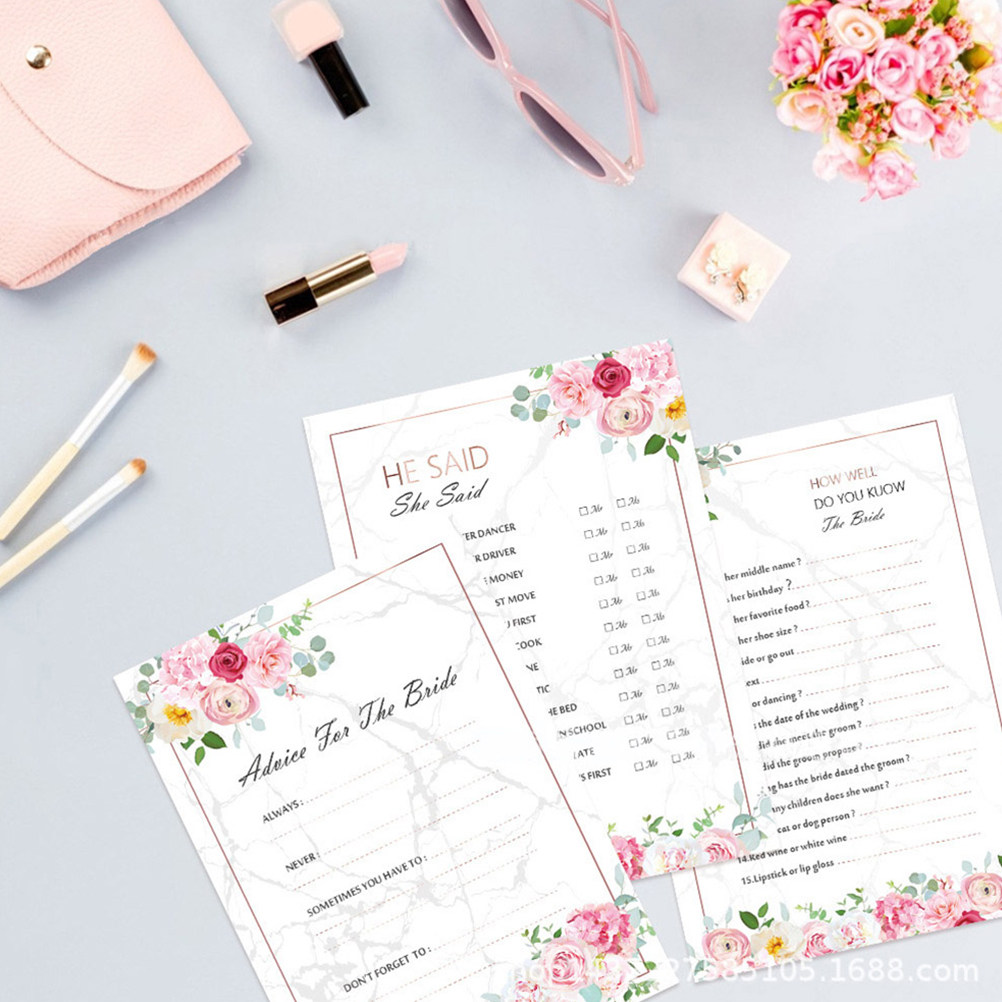 ٤٨ بطاقة ألعاب لحفلات توديع ال - مراجعة Party Games Bridal Shower وسعره