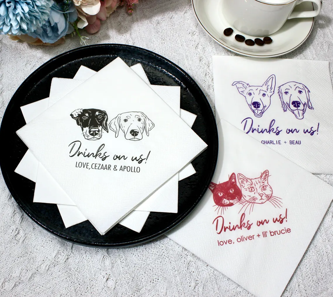 مناديل طاولة مطبوعة حسب الطلب  - مراجعة Party Games Bridal Shower وسعره